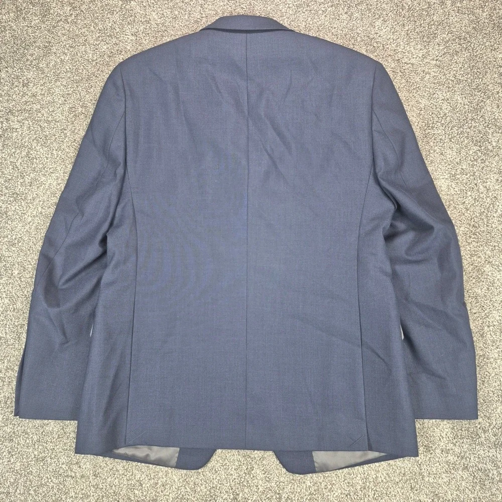 Perry Ellis Portfolio Suit Mens 38S Blue Slim Fit 2-Piece Blazer Pants 32x32